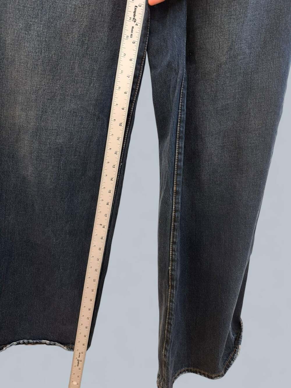 Girlfriend Wide Leg Denim Jeans Dark Wash - Picture 7 of 8
